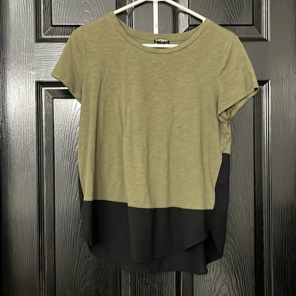 Cute and casual green and sheer shirt